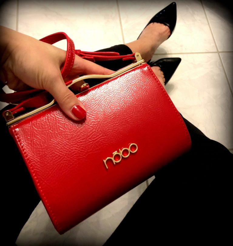 Spoločenská dámska kabelka červená NOBO N099