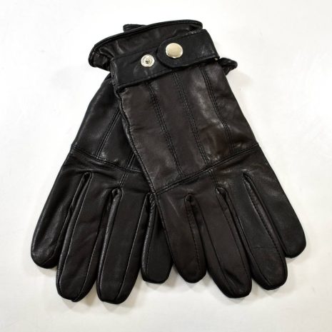 Elegantné pánske čierne kožené rukavice DOCA