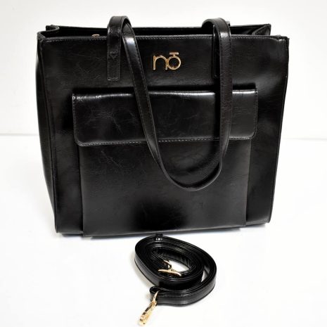 Dámska elegantná čierna kabelka NOBO