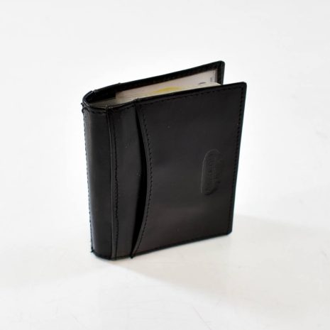 Kožená čierna unisex peňaženka na doklady
