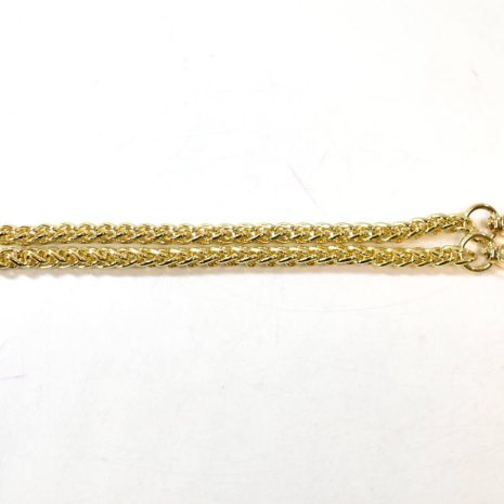 Zlatá kovová retiazka so zapínaním na kabelku 45 cm