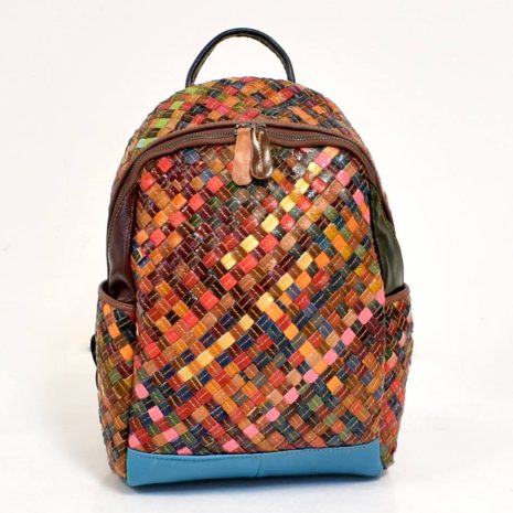 Prepletaný farebný dámsky ruksak ITALY