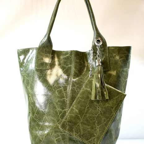 Elegantná shopper taška zelená ITALY