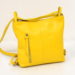 Praktická žltá kožená kabelka+ruksak