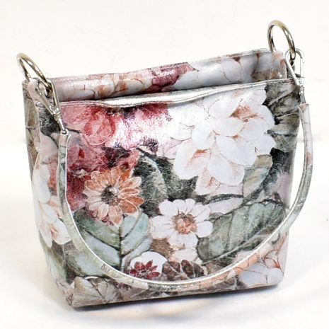 Dámska štýlová kvetinková kožená kabelka