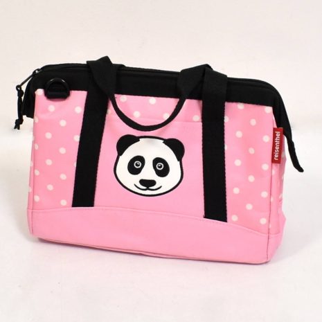 Detská cestovná taška ružová s pandou XS