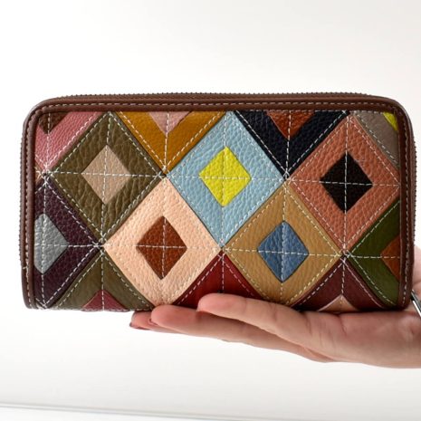 Farebná kožená dámska peňaženka