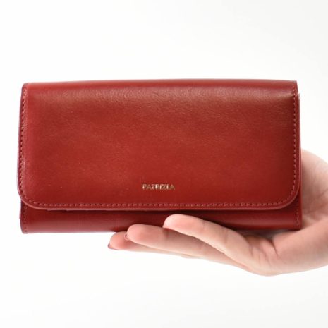 Matná dámska červená kožená peňaženka PATRIZIA
