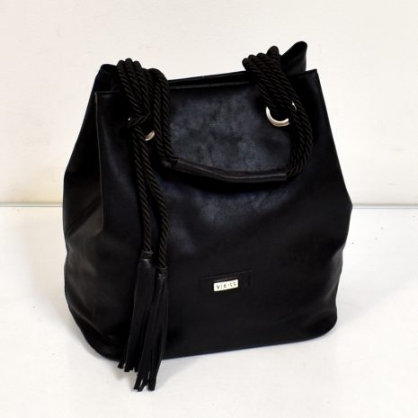 Štýlová dámska kabelka čierna VIA55