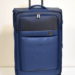 Štýlový textilný modrý kufor L TITAN