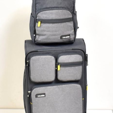 Textilný sivý set kufor+ruksak M TRAVELITE