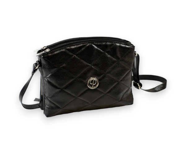 Štýlová čierna crossbody kabelka PRESTIGE P116