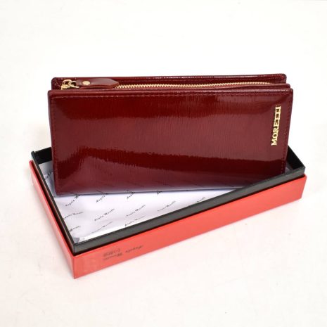 Dámska červená kožená peňaženka MORETTI