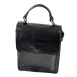 Dámsky kožený čierny ruksak a kabelka 2v1 ITALY