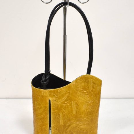Elegantná kabelka a ruksak v jednom žltá ITALY