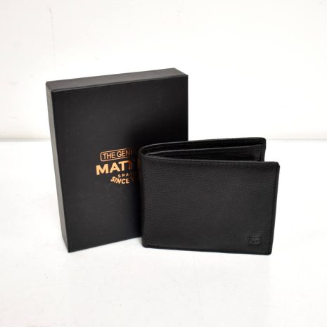 Čierna pánska kožená peňaženka MATTIES