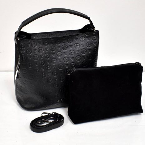 Čierna B 2v1 dámska kožená kabelka BAGGER