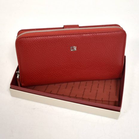 Dámska veľká kožená červená peňaženka GIUDI