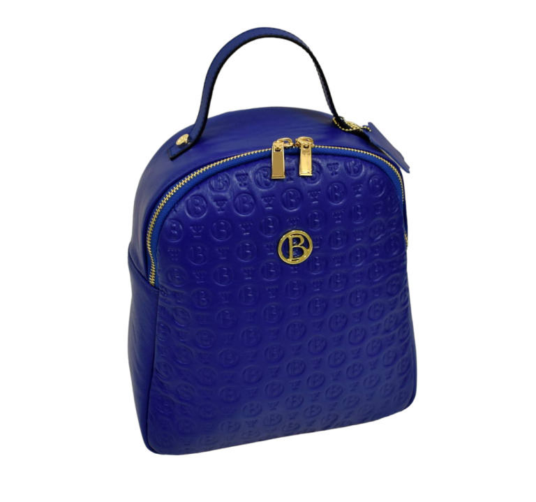 Dámsky kožený elegantný ruksak BAGGER modrý 0154