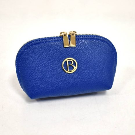 Kožená modrá kozmetická taška BAGGER