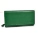 Kožená matná zelená dámska peňaženka