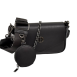 Čierna kožená crossbody BAGGER