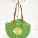 Letná dámska slamená zelená taška