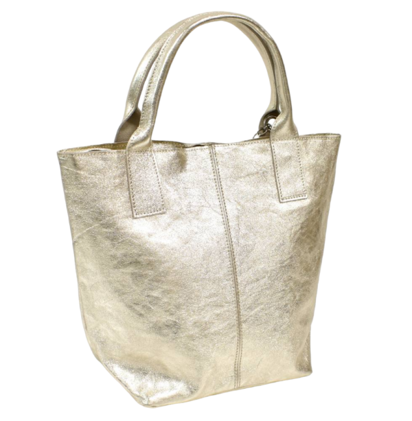 Elegantná shopper taška zlatá M690 - Image 2