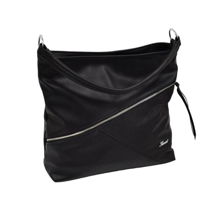 Veľká dámska čierna kabelka KAREN K151