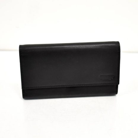 Praktická kožená čierna čašnícka peňaženka
