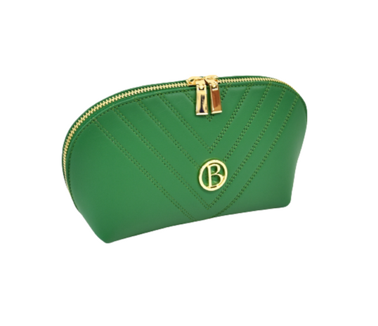 Zelená kožená kozmetická taška BAGGER