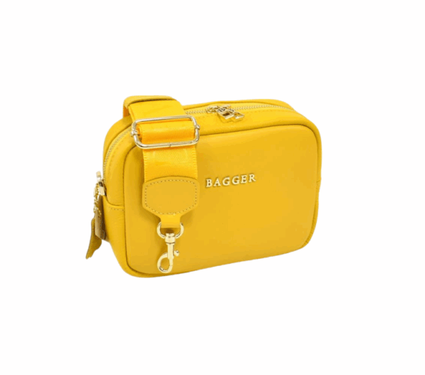 Žltá crossbody kožená kabelka BAGGER 0108 - Image 2