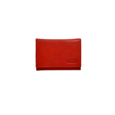 Malá praktická kožená červená peňaženka