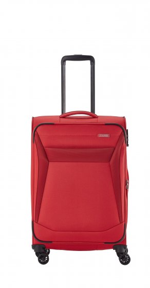 Štýlový červený textilný kufor M TRAVELITE