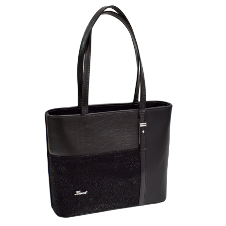 Elegantná praktická čierna kabelka