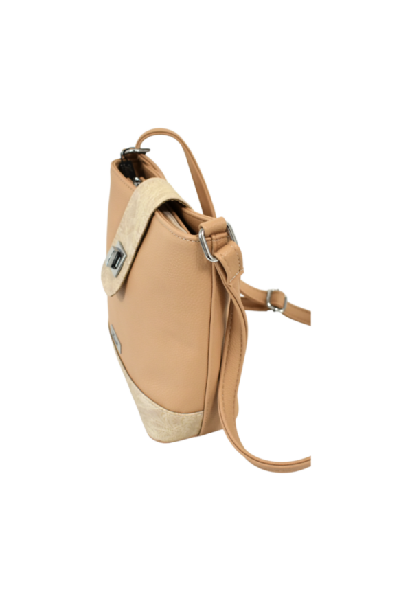 Púdrovo-hnedá menšia crossbody KAREN K943 - Image 2