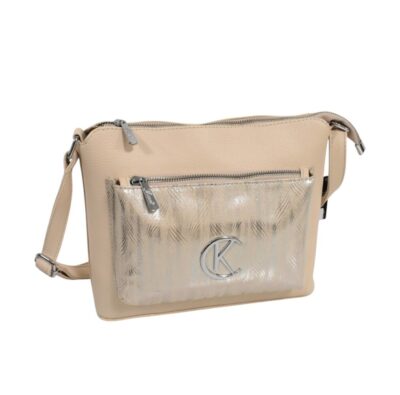 Praktická dámska crossbody krémová KAREN K165