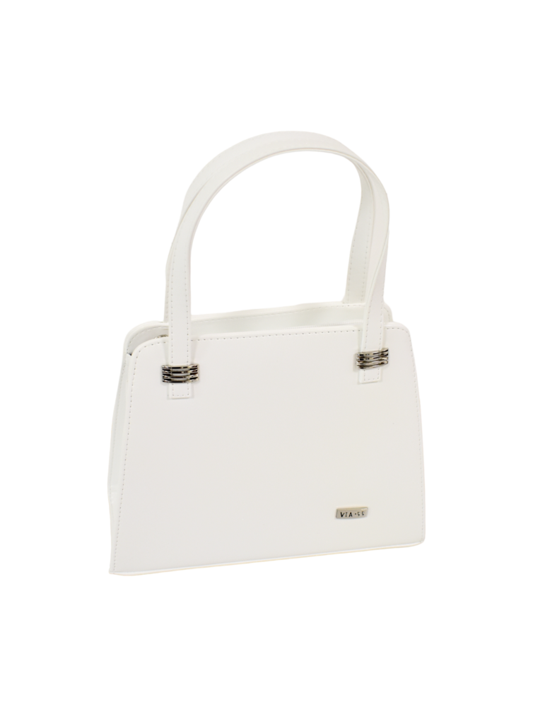Spoločenská biela kabelka do ruky VIA55 V143