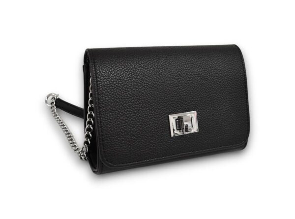 Elegantná čierna crossbody kabelka KAREN K384