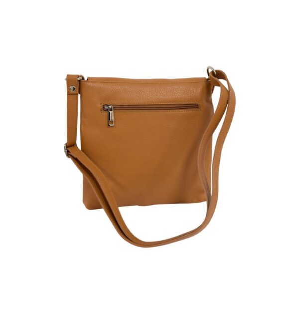 Kožená dámska crossbody camel kabelka ITALY V752 - Image 3