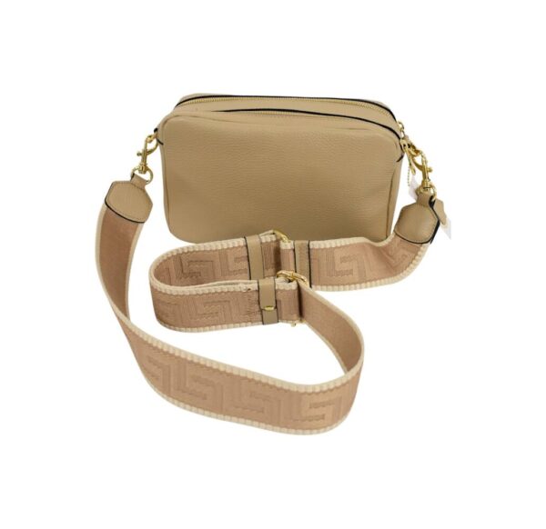 Cappuccino kožená crossbody BAGGER B 0150 - Image 3