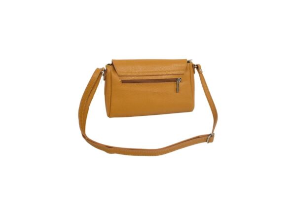 Horčicová kožená crossbody ITALY M319 - Image 3