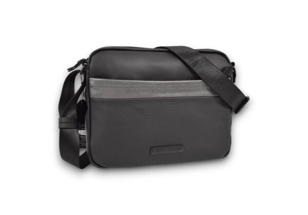 Crossbody pánska taška čierna/sivá MATTIES M402