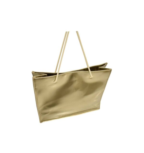 Shopper lakovaná malá zlatá taška BAGGER 007B - Image 3