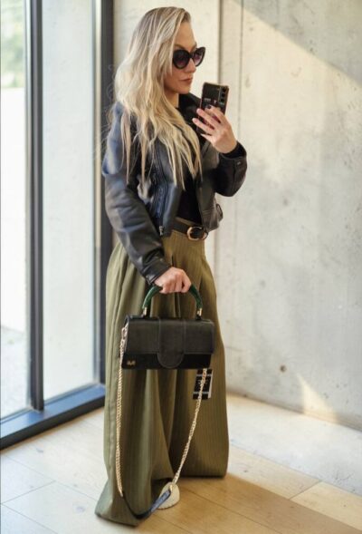 Dámska zelená kabelka do ruky ITALIA VERSACE V24W