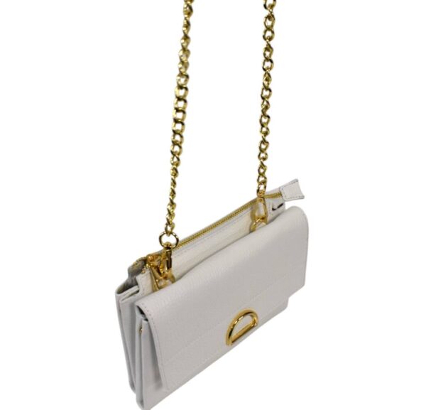 Kožená crossbody biela kabelka 3v1 ITALY V884 - Image 2