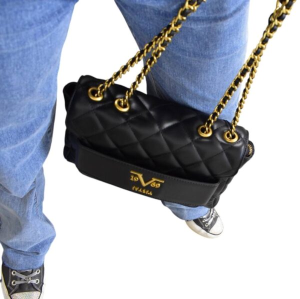 Dámska čierna kabelka na rameno ITALIA VERSACE V695 - Image 4