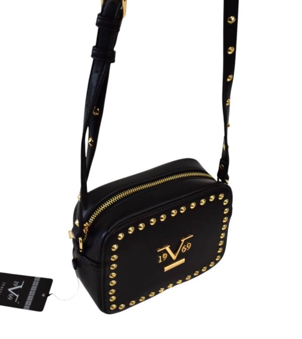 Vybíjaná dámska čierna kabelka ITALIA VERSACE V501 - Image 3