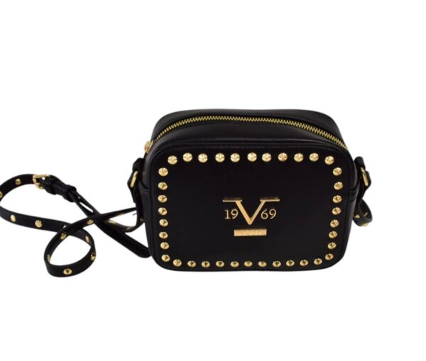 Vybíjaná dámska čierna kabelka ITALIA VERSACE V501