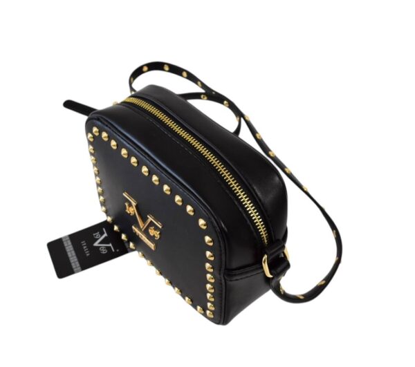 Vybíjaná dámska čierna kabelka ITALIA VERSACE V501 - Image 2